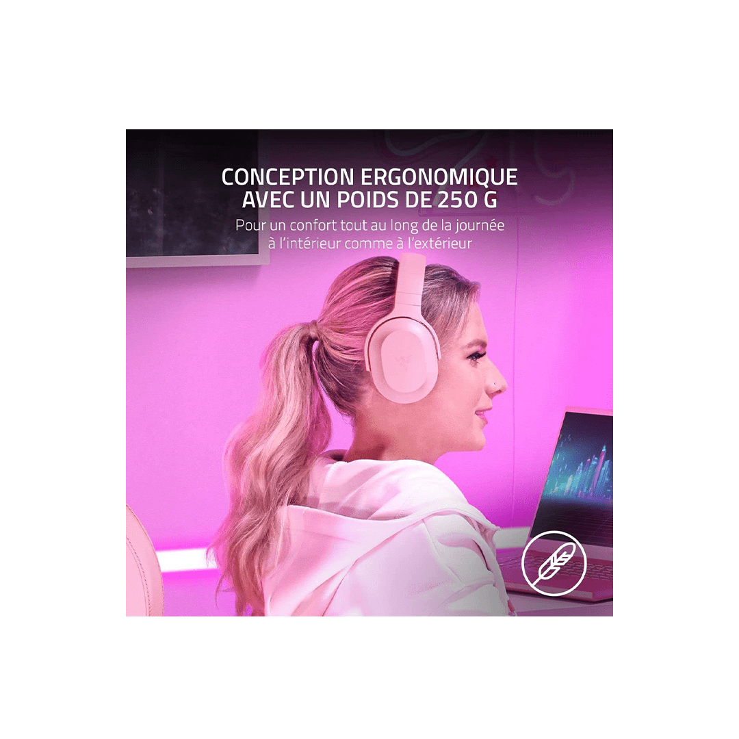 Razer Barracuda X - Wireless Multi-Platform Gaming and Mobile Over Ear Headset - Quartz Pink in Qatar Razer Barracuda X - Wireless Multi-Platform Gaming and Mobile Over Ear Headset - Quartz Pink in Qatar